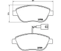 Sada brzdovch destiek BREMBO ‐ BRE P23137X