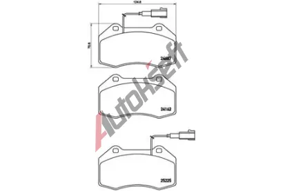 BREMBO Sada brzdovch destiek BRE P23139, P 23 139