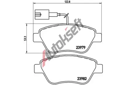 BREMBO Sada brzdovch destiek BRE P23140, P 23 140