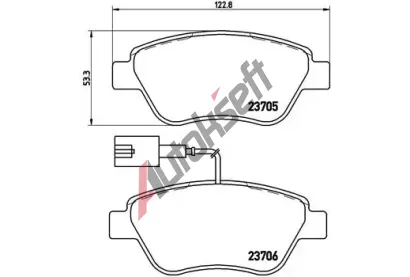 BREMBO Sada brzdovch destiek BRE P23141, P 23 141