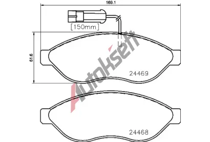 BREMBO Sada brzdovch destiek BRE P23143, P 23 143