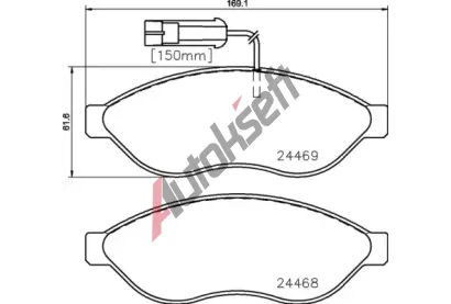 BREMBO Sada brzdovch destiek BRE P23144, P 23 144