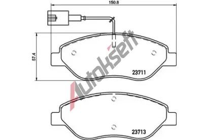 BREMBO Sada brzdovch destiek BRE P23145, P 23 145