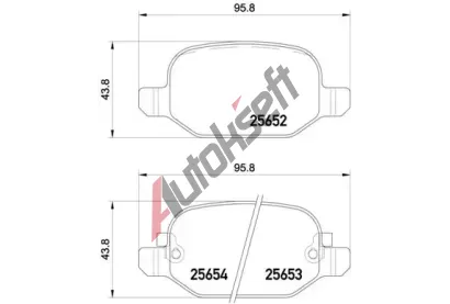 BREMBO Sada brzdovch destiek BRE P23150, P 23 150