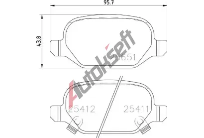 BREMBO Sada brzdovch destiek BRE P23151, P 23 151