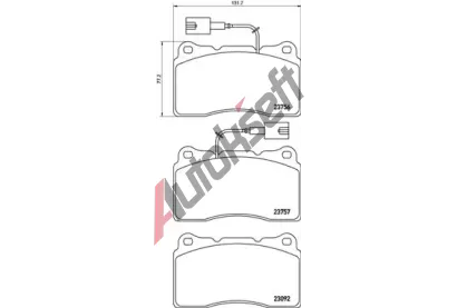 BREMBO Sada brzdovch destiek BREMBO XTRA LINE BRE P 23 154X, BRE P23154X