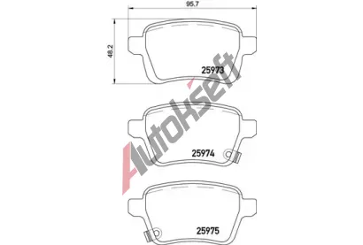 BREMBO Sada brzdovch destiek BRE P23156, P 23 156