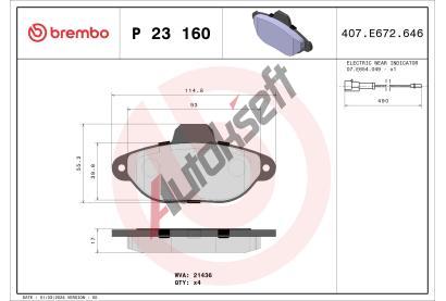 BREMBO Sada brzdov�ch desti�ek BRE P23160, P 23 160