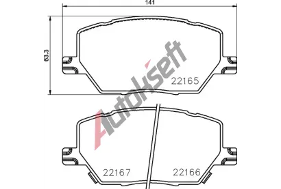 BREMBO Sada brzdovch destiek BRE P 23 164, BRE P23164