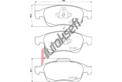 BREMBO Sada brzdovch destiek BRE P23165, BRE P 23 165