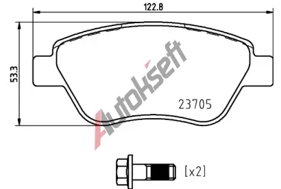 BREMBO Sada brzdovch destiek BRE P 23 169, P 23 169