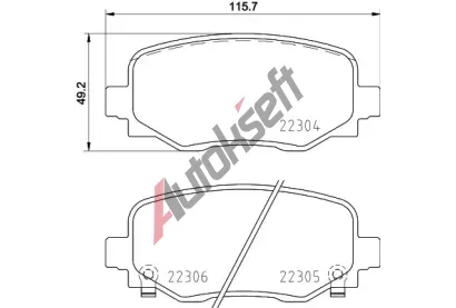 BREMBO Sada brzdovch destiek BRE P 23 177, BRE P23177