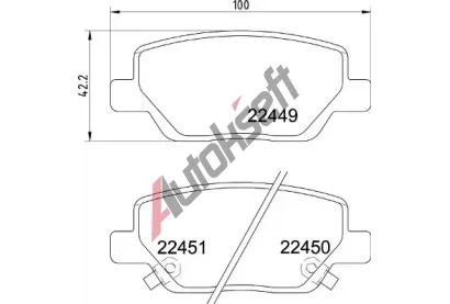 BREMBO Sada brzdovch destiek BRE P23179, BRE P 23 179