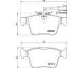 Sada brzdovch destiek BREMBO ‐ BRE P23180