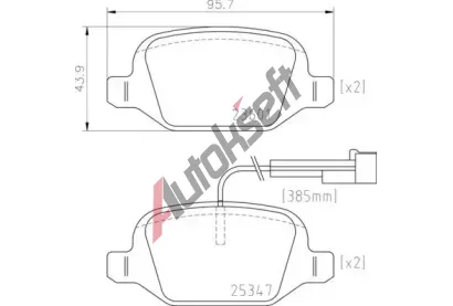 BREMBO Sada brzdovch destiek BRE P23181, BRE P 23 181