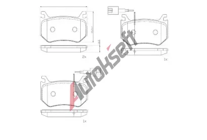 BREMBO Sada brzdovch destiek BRE P 23 184, BRE P23184