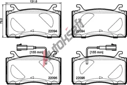 BREMBO Sada brzdovch destiek BRE P23187, P 23 187