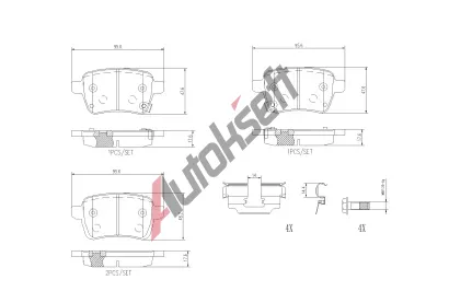 BREMBO Sada brzdovch destiek BRE P23190, P 23 190