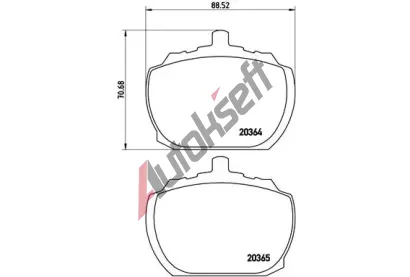 BREMBO Sada brzdovch destiek BRE P24004, P 24 004