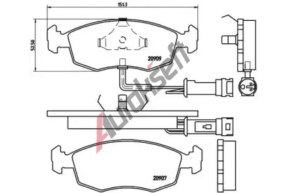 BREMBO Sada brzdovch destiek - kotouov brzda BRE P24007, P 24 007