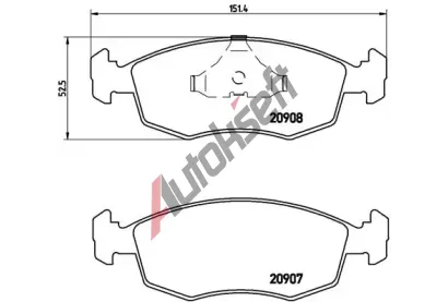 BREMBO Sada brzdovch destiek - kotouov brzda BRE P24019, P 24 019