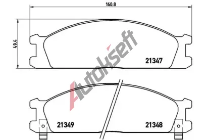 BREMBO Sada brzdovch destiek - kotouov brzda BRE P24026, P 24 026