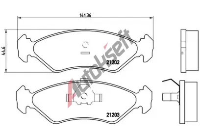 BREMBO Sada brzdovch destiek - kotouov brzda BRE P24028, P 24 028