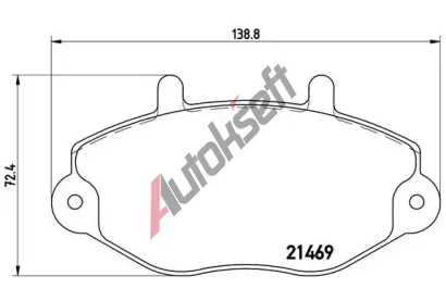 BREMBO Sada brzdovch destiek - kotouov brzda BRE P24033, P 24 033