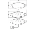 Sada brzdovch destiek BREMBO ‐ BRE P24034