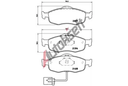 BREMBO Sada brzdovch destiek - kotouov brzda BRE P24034, P 24 034