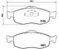 Sada brzdovch destiek BREMBO ‐ BRE P24037