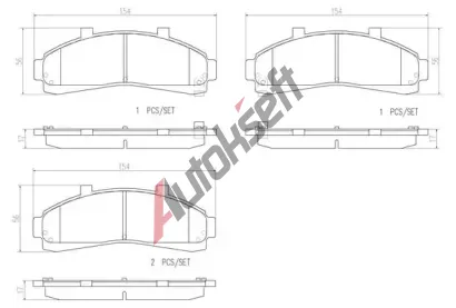 BREMBO Sada brzdovch destiek - kotouov brzda BRE P24041, P 24 041