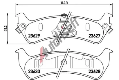 BREMBO Sada brzdovch destiek - kotouov brzda BRE P24042, P 24 042