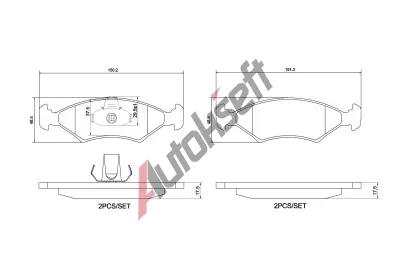 BREMBO Sada brzdovch destiek - kotouov brzda BRE P24043, P 24 043