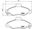 BREMBO Sada brzdovch destiek - kotouov brzda ‐ BRE P24045