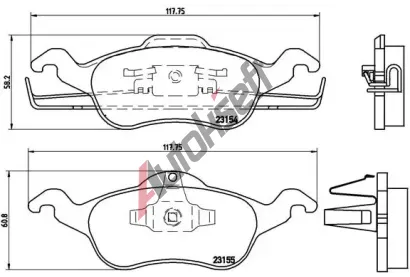 BREMBO Sada brzdovch destiek - kotouov brzda BRE P24046, P 24 046