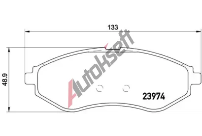 BREMBO Sada brzdovch destiek - kotouov brzda BRE P24048, P 24 048