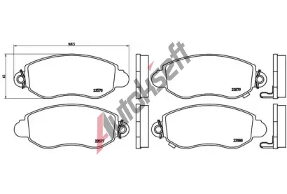 BREMBO Sada brzdovch destiek - kotouov brzda BRE P24052, P 24 052