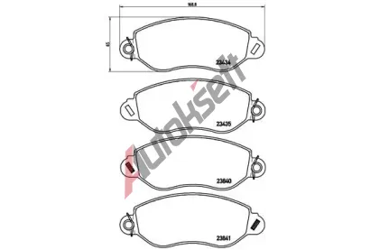 BREMBO Sada brzdovch destiek - kotouov brzda BRE P24053, P 24 053