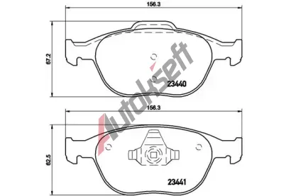 BREMBO Sada brzdovch destiek - kotouov brzda BRE P24058, P 24 058