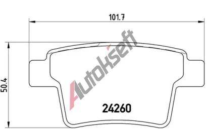 BREMBO Sada brzdovch destiek - kotouov brzda BRE P24063, P 24 063