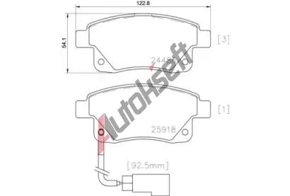 BREMBO Sada brzdovch destiek - kotouov brzda BRE P24066, P 24 066