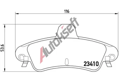 BREMBO Sada brzdovch destiek - kotouov brzda BRE P24070, P 24 070