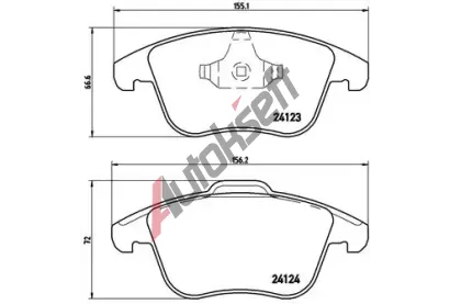 BREMBO Sada brzdovch destiek - kotouov brzda BRE P24076, P 24 076