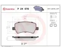 BREMBO Sada brzdovch destiek - kotouov brzda ‐ BRE P24078