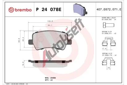 BREMBO Sada brzdov�ch desti�ek BEYOND LINE - EV BRE P24078E, P 24 078E