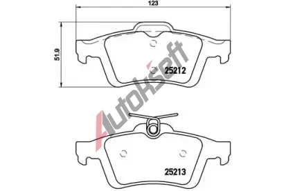 BREMBO Sada brzdovch destiek BRE P24148, P 24 148