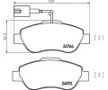 Sada brzdovch destiek BREMBO ‐ BRE P24150