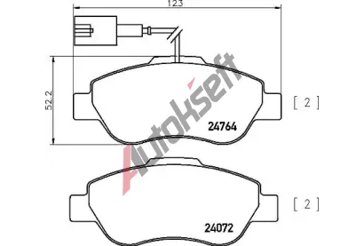 BREMBO Sada brzdovch destiek BRE P24150, P 24 150