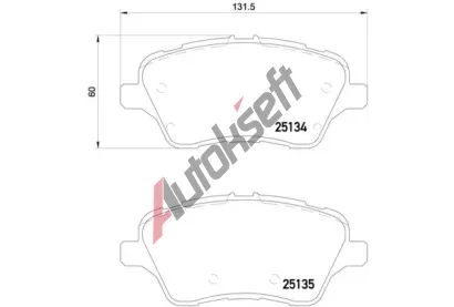 BREMBO Sada brzdovch destiek BREMBO XTRA LINE BRE P24151X, P 24 151X